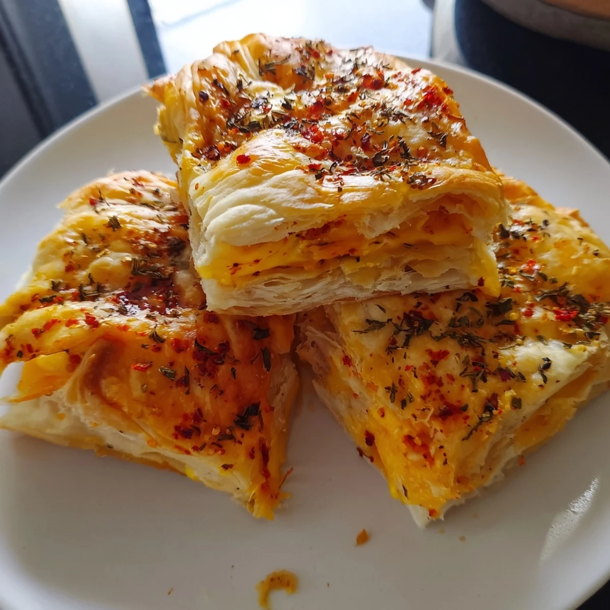 Cheese Spice Puff Pastry Bites