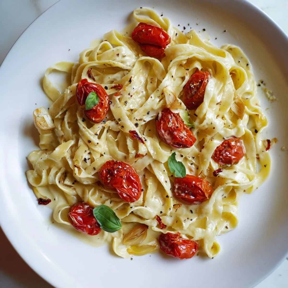 Golden-topped Baked Brie Pasta Sauce, a vegetarian delight, ready to be served hot and delicious for dinner.