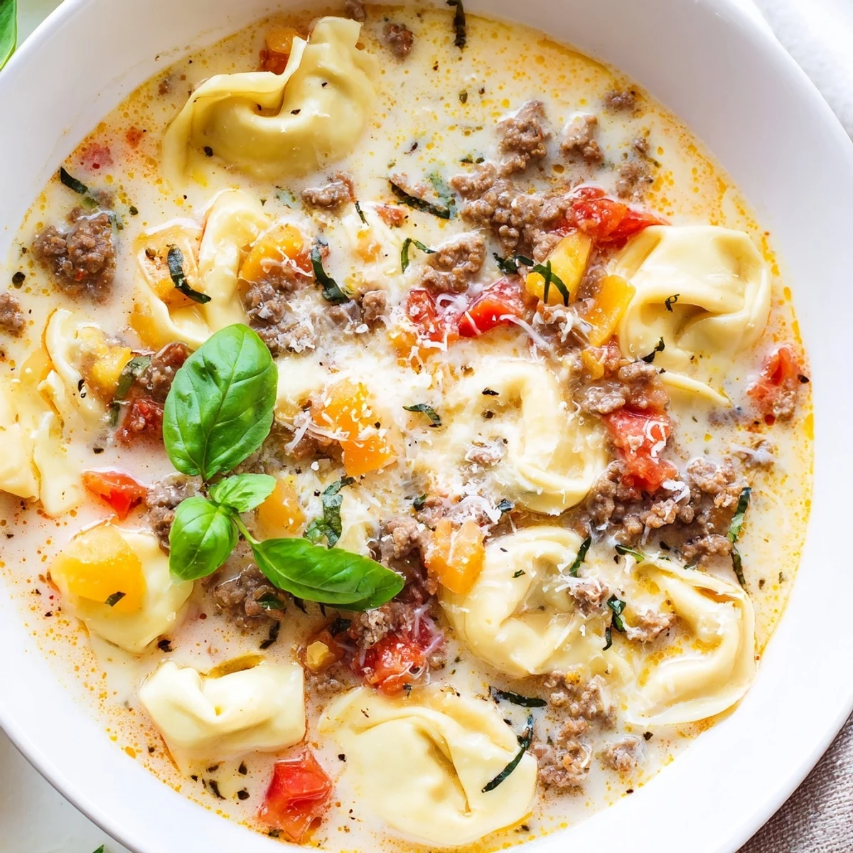 Hearty Beef Tortellini Soup