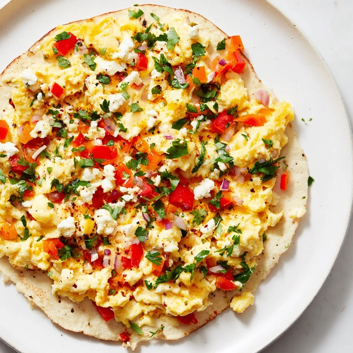 Enjoy this flavorful Turkish menemen eggs pizza, a delicious brunch idea with a runny egg topping.