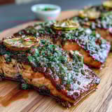 Cedar Plank Salmon with Lemon Dill grilled to perfection on smoky cedar, infused with bright citrus and fresh herbs for a summer feast.