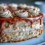 Delicious Bridal Shower Rosé Velvet Cake, showcasing dreamy pink layers and a decadent gold glaze.
