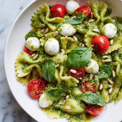 Cold Pasta Pesto Mozzarella