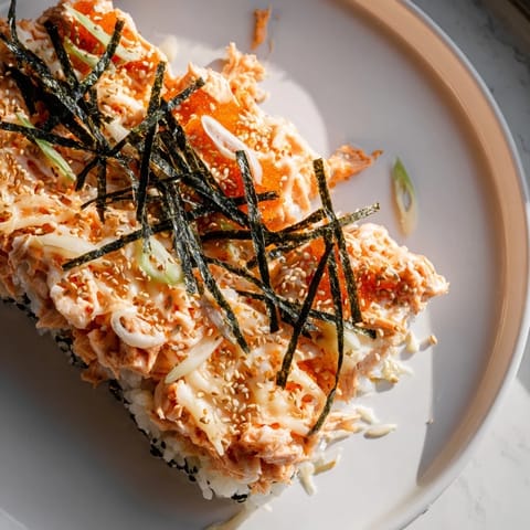 Creamy Salmon Sushi Bake