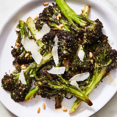 This Charred Broccoli Salad features perfectly roasted broccoli, tossed with a zesty lemon dressing.