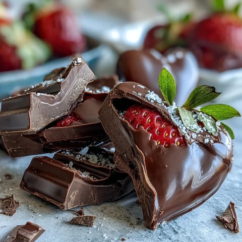 Decadent Valentine's Day Breakable Chocolate Heart filled with fresh strawberries, perfect for romantic gifting and surprise reveals.
