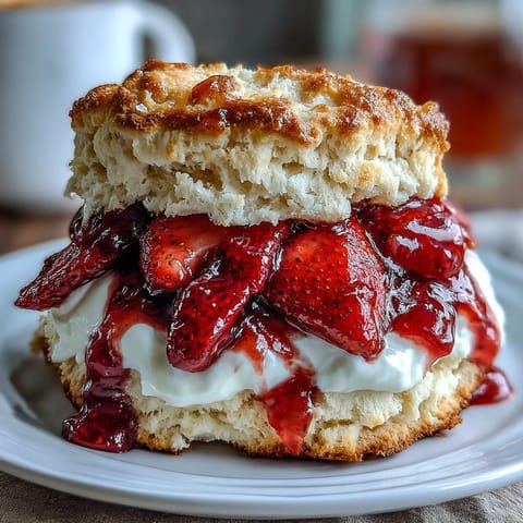 Strawberry Scone Shortcakes Vanilla