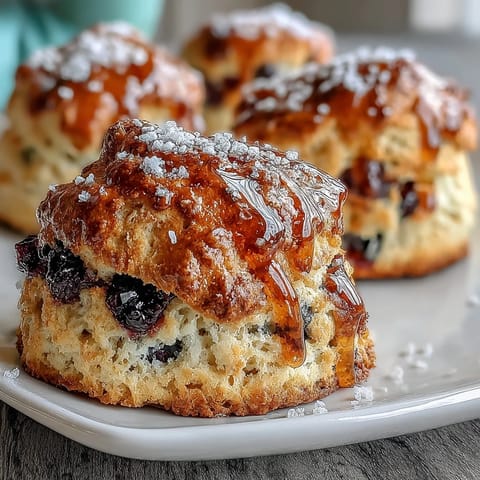 Blueberry Lemon Sourdough Scones