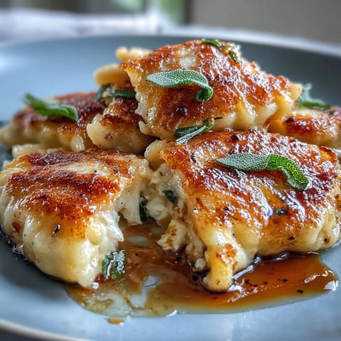 Golden potato gnocchi tossed in nutty brown butter with crispy sage leaves and Parmesan.