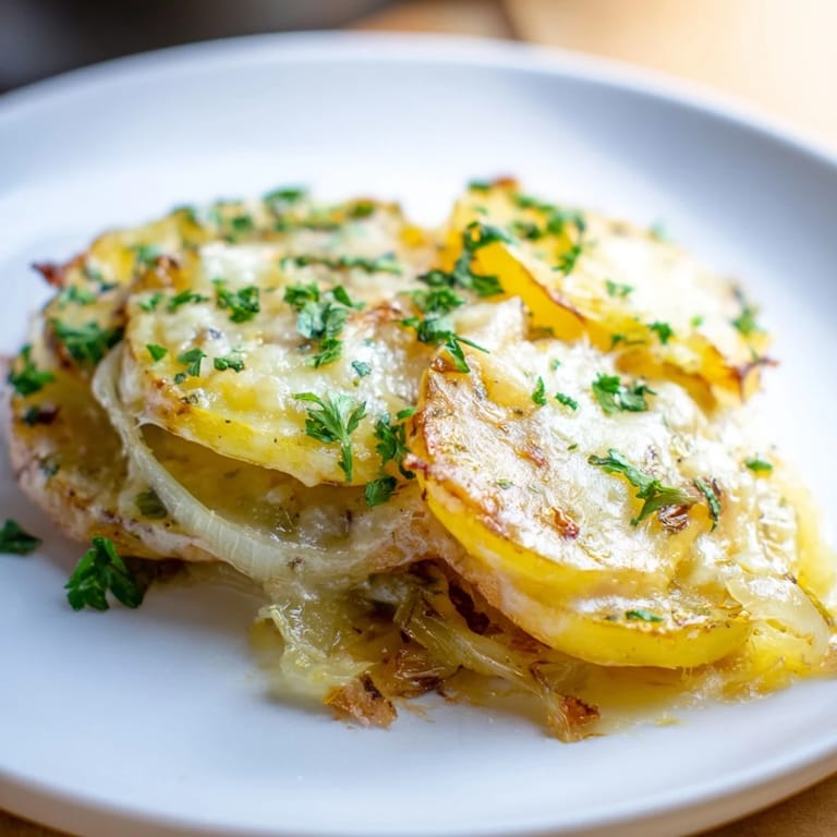 Perfectly roasted French Onion Soup Potatoes topped with caramelized onions and bubbling cheese, a delicious side.