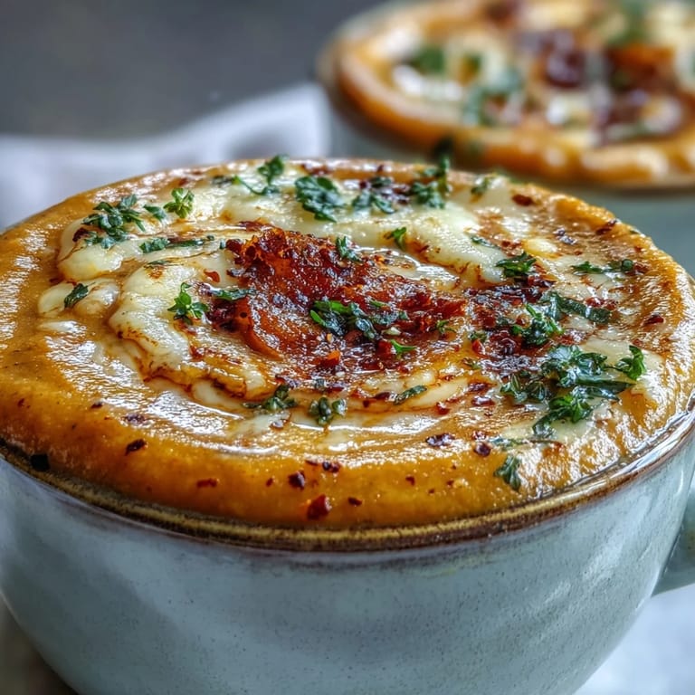 Steaming pot of homemade Butternut Squash Broccoli Cheddar Soup with bright orange hue and green broccoli pieces.
