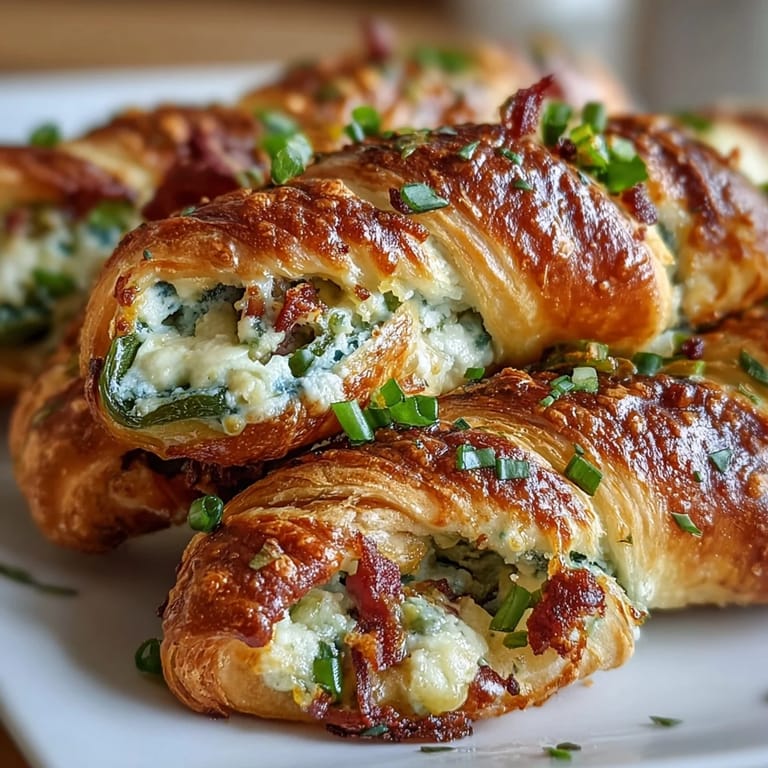 A close-up of cheesy, spicy Jalapeño Popper Twists served on a wooden board with creamy ranch dip.