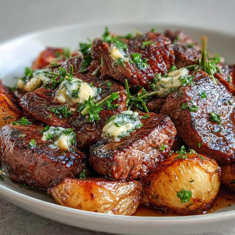 Savory Garlic Butter Steak & Potato Skillet features tender beef and herbs, ready for a hearty family weeknight dinner.