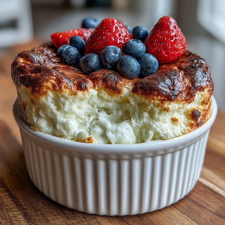 Creamy, protein-packed Baked Greek Yogurt with vanilla and berries, perfect for post-workout snacks.  