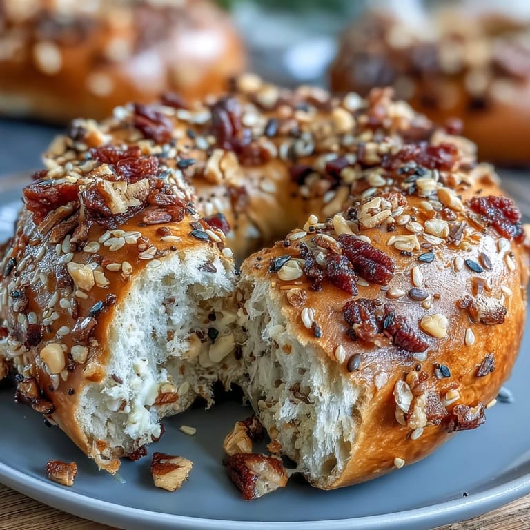 Chewy Greek yogurt bagels sprinkled with everything bagel seasoning, ideal for a protein-packed morning meal.