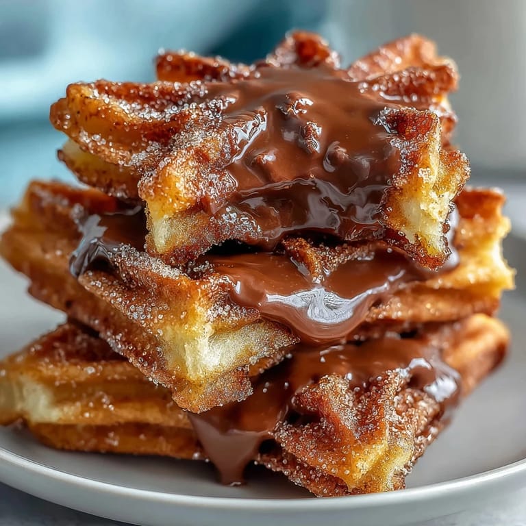 Crispy, cinnamon-sugar churro bites, soft and airy inside, served with warm chocolate dipping sauce—an irresistible Cinco de Mayo sweet snack.
