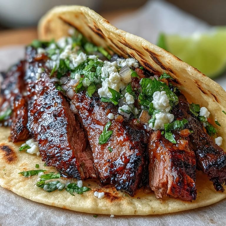 Interactive taco bar spread featuring juicy grilled carne asada, fresh cilantro, lime wedges, and an array of toppings for Cinco de Mayo celebrations.  