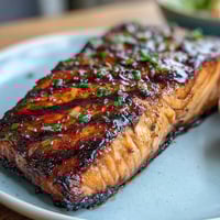 A colorful, wholesome bowl with grilled salmon, fluffy quinoa, creamy avocado, and zesty citrus dressing, perfect for a healthy lunch.  